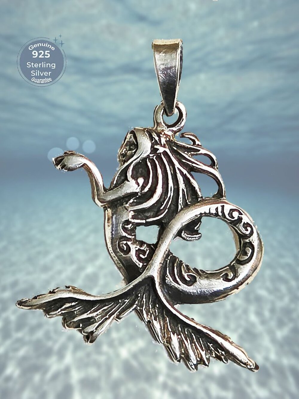 Sterling Silver 925 MERMAID Pendant Charm